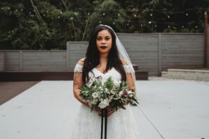 wedding, black lipstick, edgy